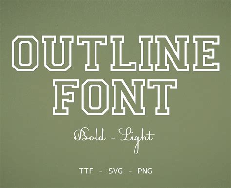 Outline Font Hollow Font Outline Font Handwriting Varsity Font Etsy