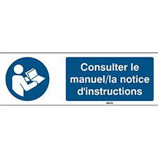 Panneau de sécurité ISO Consulter le manuel la notice d instructions