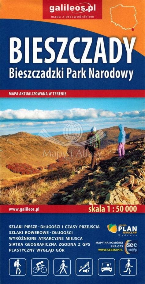 BIESZCZADY 1 50 000 MAPA TURYSTYCZNA SKŁADANA