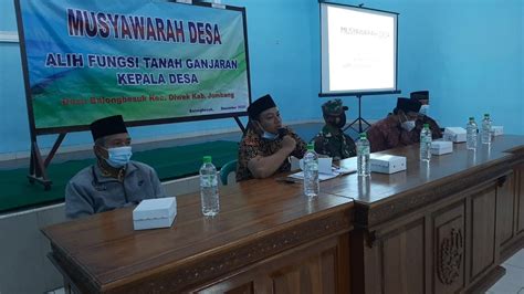 Musyawarah Desa Tentang Alih Fungsi Tanah Ganjaran Kabar Desa Balongbesuk