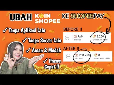 Cara Terbaru Ubah Koin Shopee Menjadi Saldo Shopeepay Convert Koin