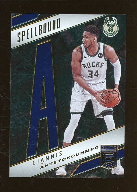 2021 22 Donruss Elite Spellbound Blue 9 Giannis Antetokounmpo 99 For Sale Online Ebay