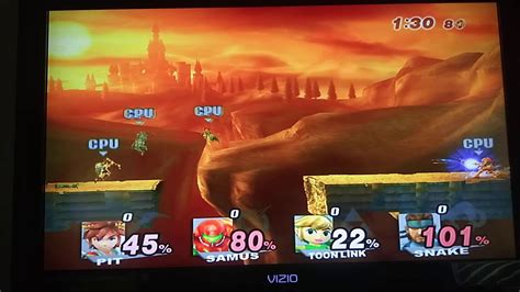 Super Smash Bros Brawl Pit Cpu Vs Samus Cpu Vs Toon Link Cpu