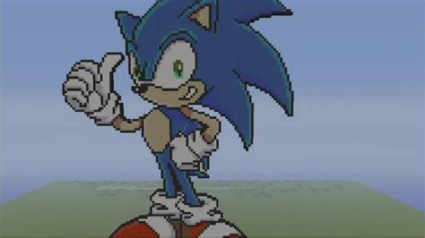 Minecraft Sonic Pixel Art