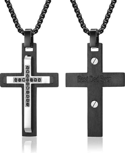 Paitain Father S Day Gifts For Dad Cross Necklaces Gifts For Father S