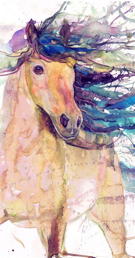 Horse Print Equestrian Equine Art Abstract Horse Painting - Etsy