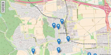 Stadt Leinfelden Echterdingen Stadtplan