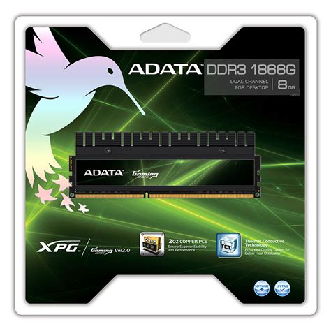 Adata Unveils Xpg Gaming Series V Ddr G And Ddr G Gb Dual