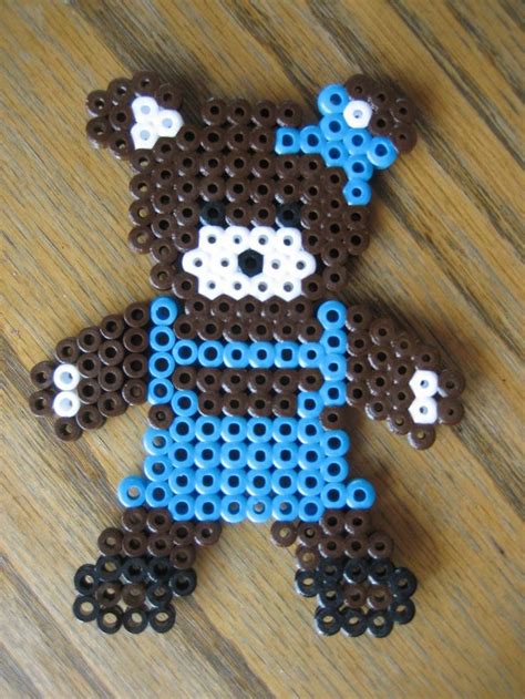 Perler Bead Bear Girl Perler Bead Ideas Supplies Flickr Perler Beads