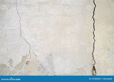 Old Foundation and Plaster Wall with Cracks. Building Requiring Repair ...