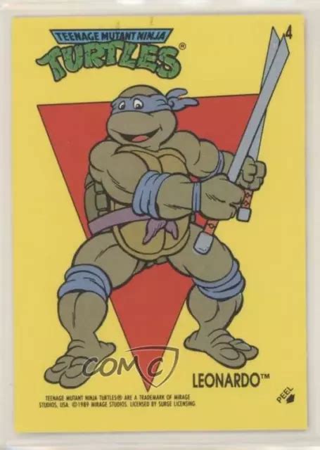 Pegatinas Topps Teenage Mutant Ninja Turtles Leonardo Gq Eur