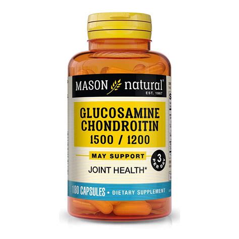 Mason Natural Glucosamine Chondroitin 15001200 3 Per Day