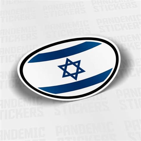 Israel Flag Vinyl Decal Sticker Car Bumper Adhesive Country Jerusalem