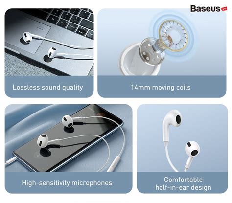 Tai Nghe Baseus Encok 3 5mm Lateral In Ear Wired Earphone H17