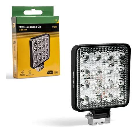 Farol Auxiliar Milha 16 Leds Slim Fit 12 24v 6000k Tarpon