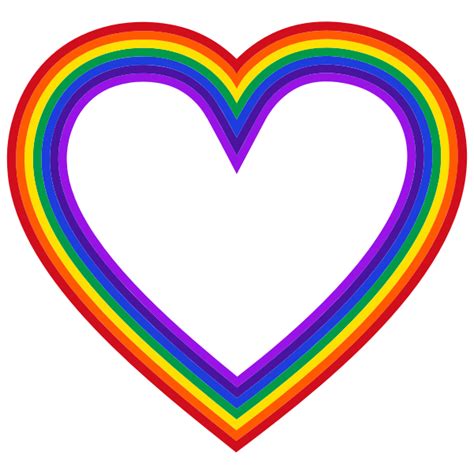 Heart Rainbow Mark Ii Free Svg