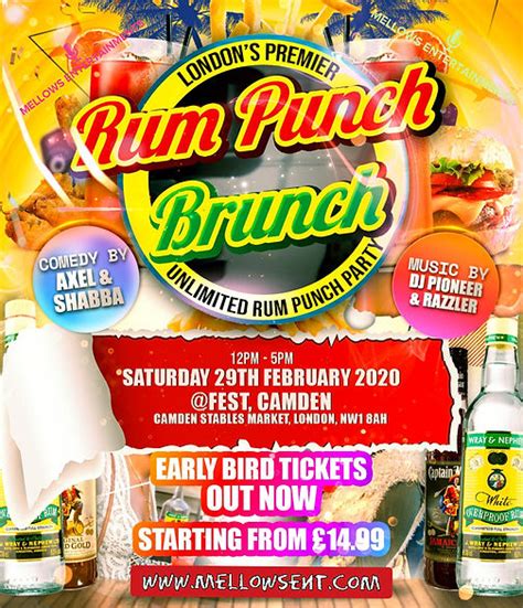 Rum Punch Brunch Festcamden Mellows Ent