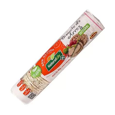 Biscoito De Arroz Integral Mini Sem Gl Ten Vegano G Natural Life