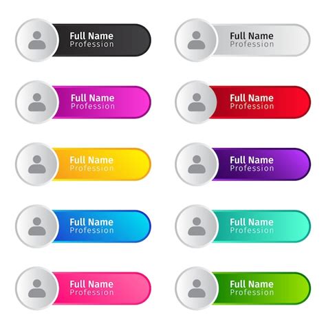Botón web conjunto de personas botones infográficos para la web nombre