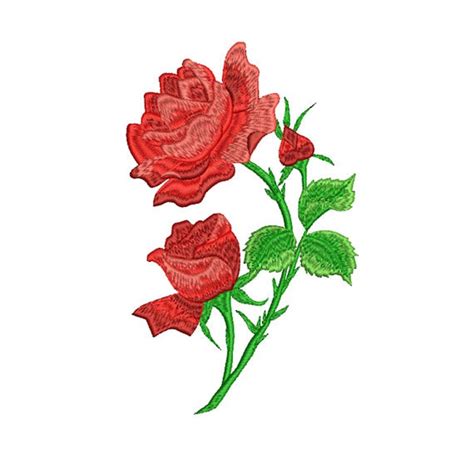 Rose Embroidery Design Flower Embroidery Machine Embroidery Etsy Uk