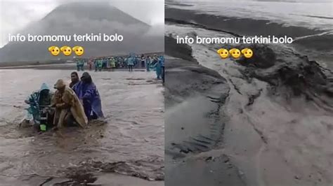 Momen Lautan Pasir Gunung Bromo Banjir Usai Hujan Deras Ini Viral Hot