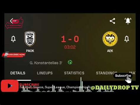 PAOK Thessaloniki Vs AEK Athens 1 1 All Goals And Extended Highlights