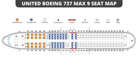 Boeing 737 MAX 9 Seat Map With Airline Configuration