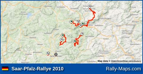 Streckenverlauf Saar Pfalz Rallye Ert Rallyekarte De