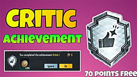 Easily Complete Critic Achievement In Pubg Mobile Rate Your