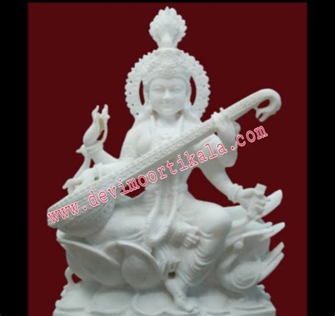 Goddess Saraswati White Marble Statue Height 18 Inch In At Best