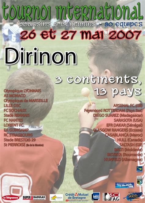 Affiches TOURNOI INTERNATIONAL DIRINON