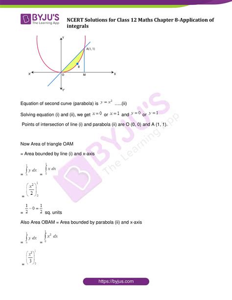 Ncert Solutions For Class 12 Maths Chapter 8 Application Of Integrals