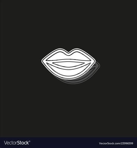 Lips - kiss icon red lipstick love Royalty Free Vector Image