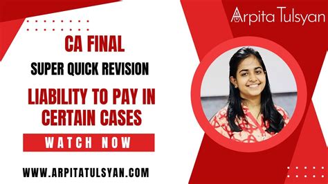 Liability To Pay In Certain Cases Gst Ca Final Revision By Ca