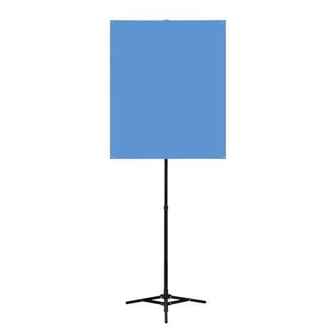 Portable Photo Backdrop Stand - Lt. Blue Backdrop ID Edge