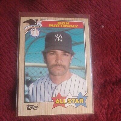 Topps All Star No Tm On Front Don Mattingly Ebay