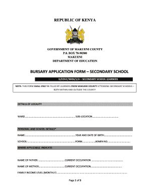 Makueni County Scholarships 2023 Fill Online Printable Fillable