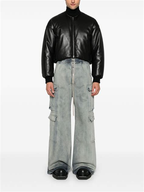 Rick Owens DRKSHDW Double Cargo Jumbo Trousers Blue FARFETCH