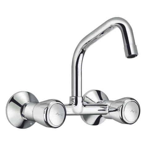 Rucha Sink Mixer With Extended Swinging Spout Wall Mounted Aris