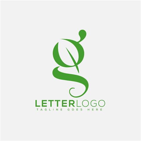 G Blatt Logo Design Vorlage Vektorgrafik Branding Element Premium Vektor