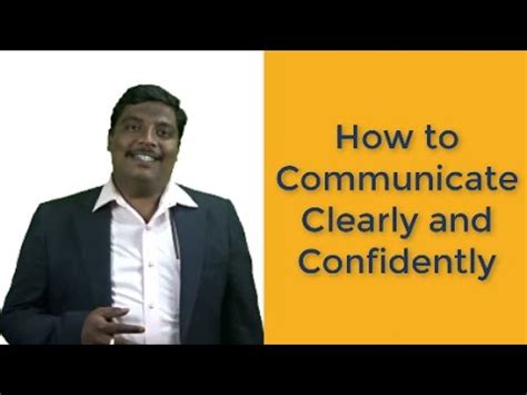 How To Communicate Clearly And Confidently Youtube