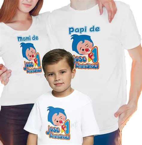 Plim Plim Kit Familiar De Playeras Personalizadas Fiesta Meses Sin