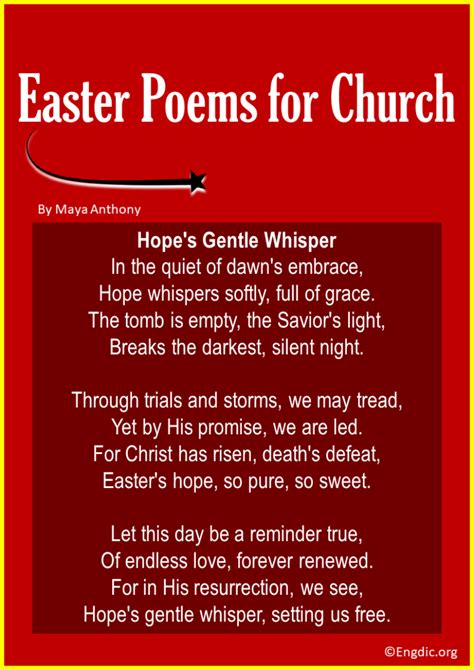 20 Best Easter Poems for Church (Short & Inspirational) - EngDic