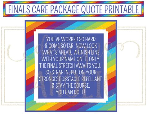 Finals Survival Kit Printables Printable Templates