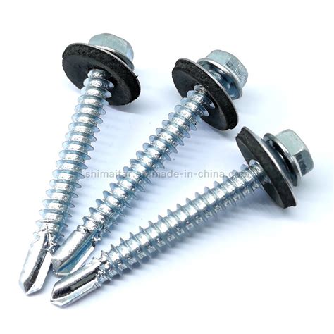 Hex Head Building Roofing Tek Screws Self Drilling Screws With Rubber