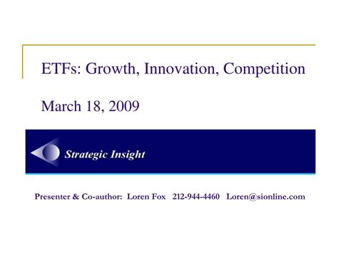 Ppt Etfs Growth Innovation Competition March 18 2009 Powerpoint