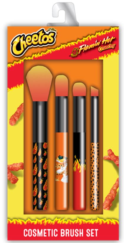 Flamin Hot Cheetos PC Cosmetic Brush Set Walmart