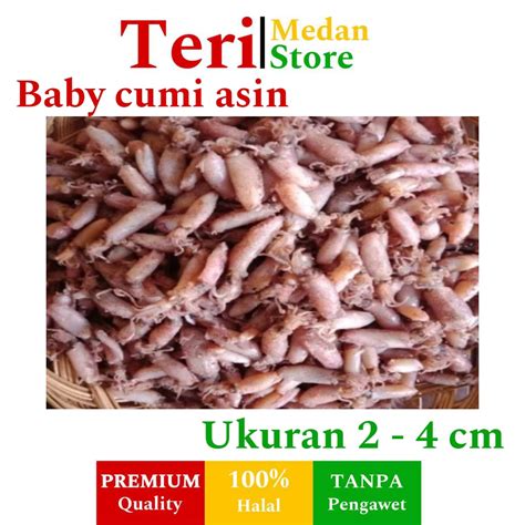 Jual Baby Cumi Asin Kering Asli Tanjung Balai Ukuran 2 4 Cm Kualitas