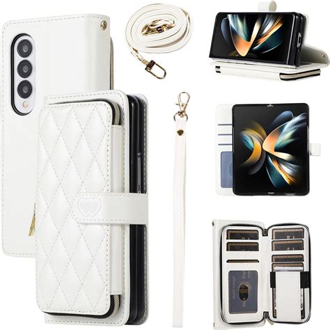 Furiet Wallet Case For Samsung Galaxy Z Fold 3 5g 2021 With Wrist Strap Crossbody