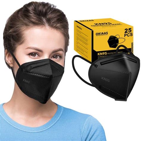 Amazon OKIAAS 25 Pack KN95 Face Mask 5 Layer Masks Disposable